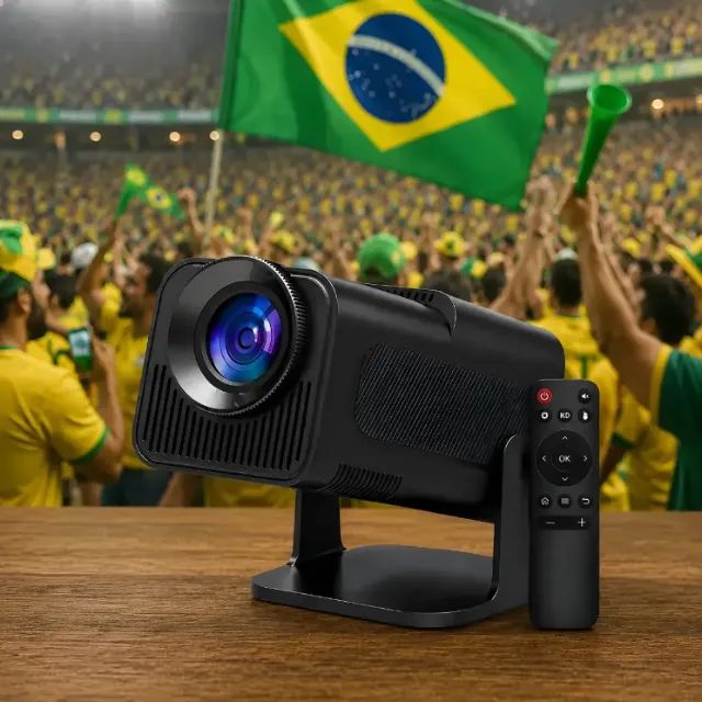 Projetor Mini Hy320 Android 4k Bluetooth Full Hd Wifi Hdmi