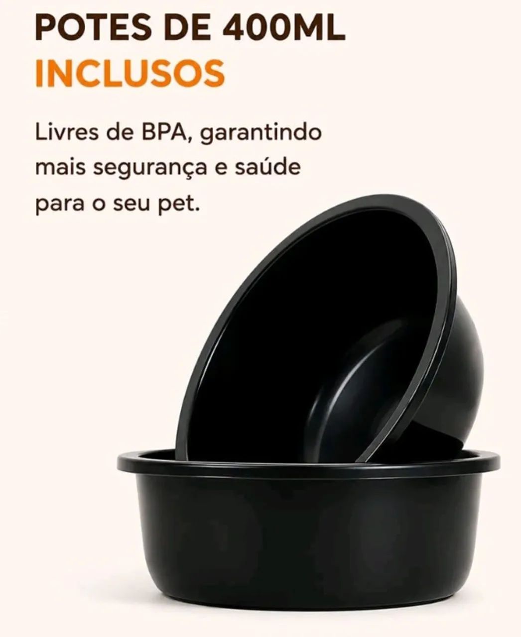 Comedouro pet PERSONALIZADO com nome com 02 potes - Foto 5