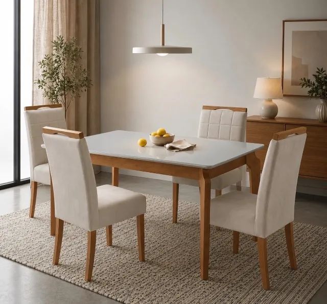 Conjunto de Jantar Valença 4 Lugares