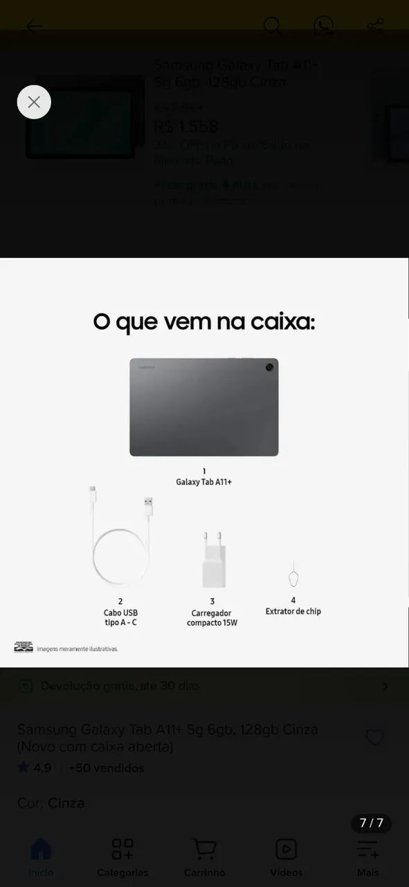 Galaxy Tab A11+ 5G C/Nota Fiscal - Foto 2