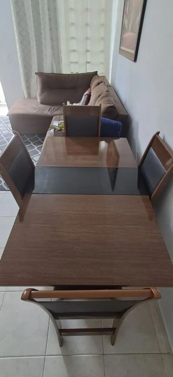 Vendo mesa de jantar com 4 cadeiras  - Foto 5