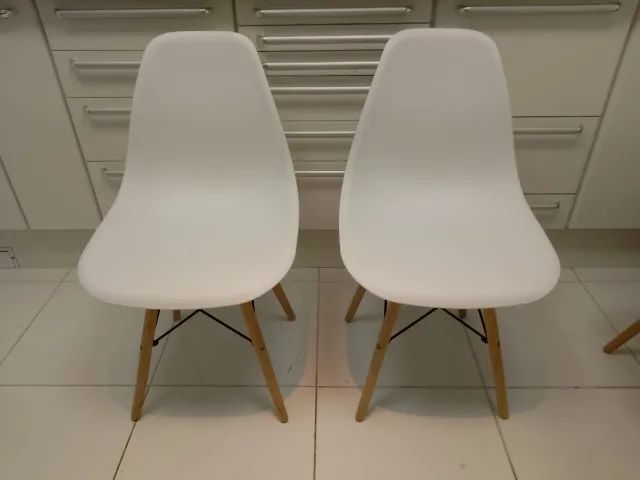 KIT de Cadeiras Easy Wood branca - Foto 5