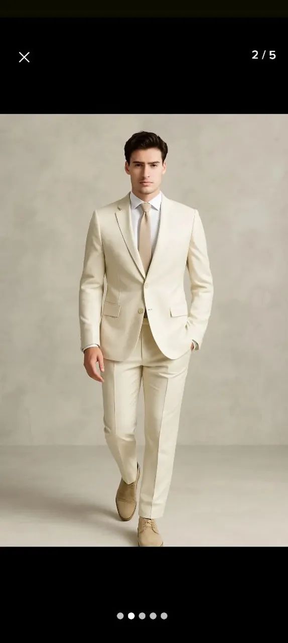 Terno Masculino Slim Bege - Calça - Foto 2