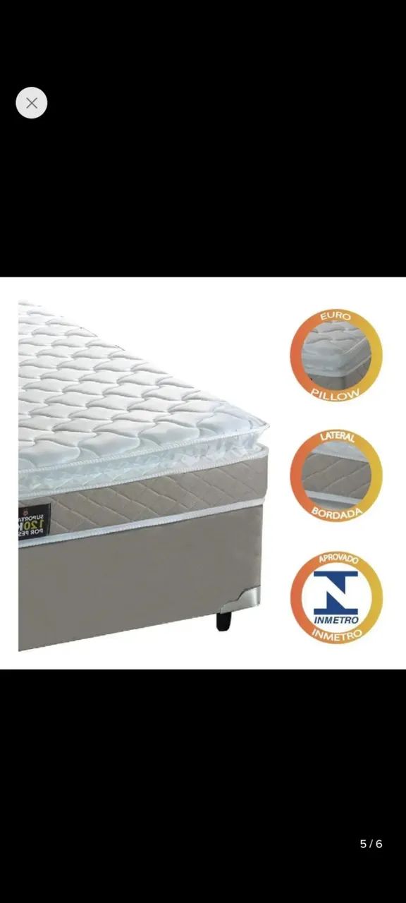 Cama solteiro box + colchão novo - Foto 4