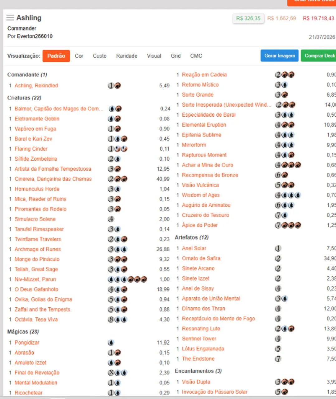 Deck Magic commander Ashiling - Foto 2