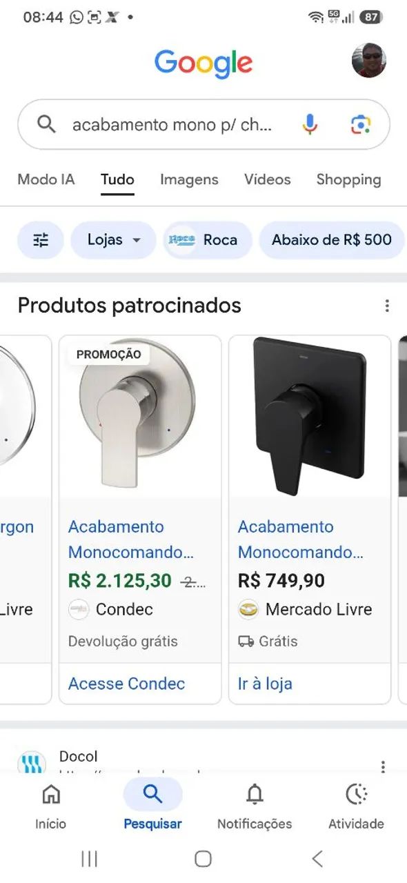 Acabamento mono p/ chuveiro e Ducha ( ARGON ) - Foto 5