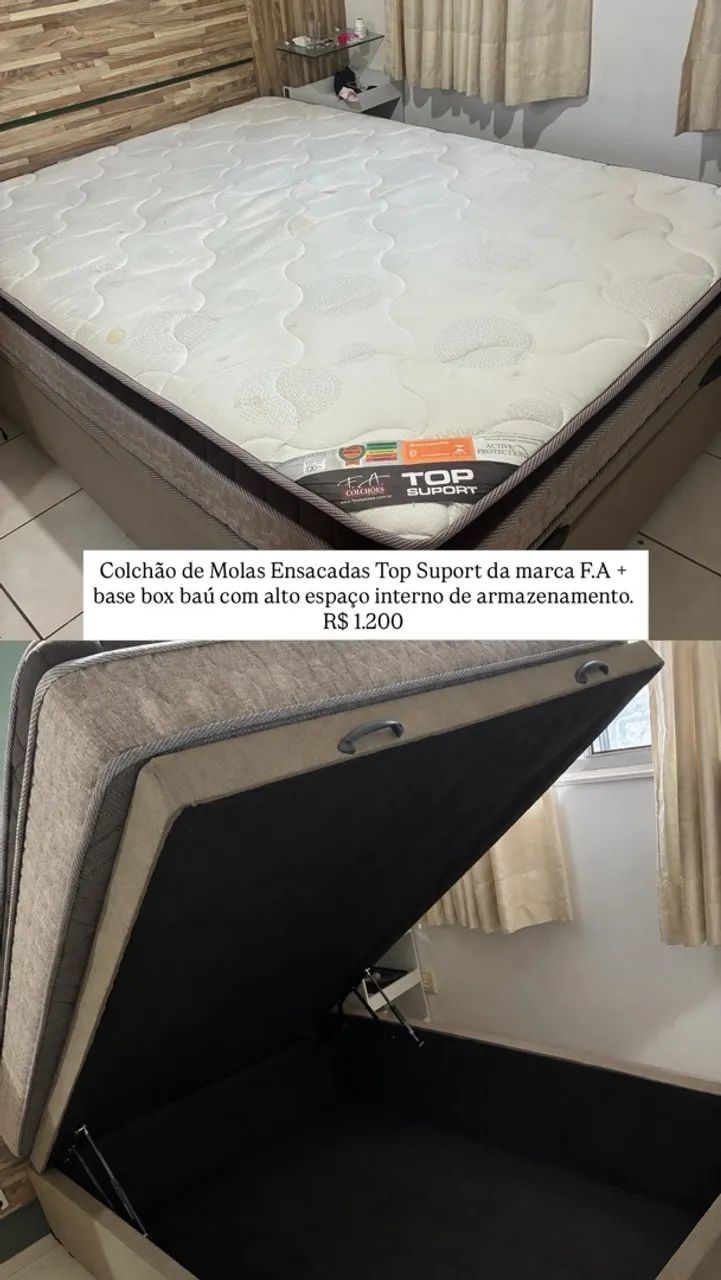 Colchão + box baú 