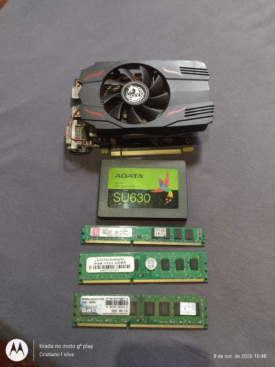 RX550 4GB+SSD 240GB+RAM DDR3 4GB CADA
