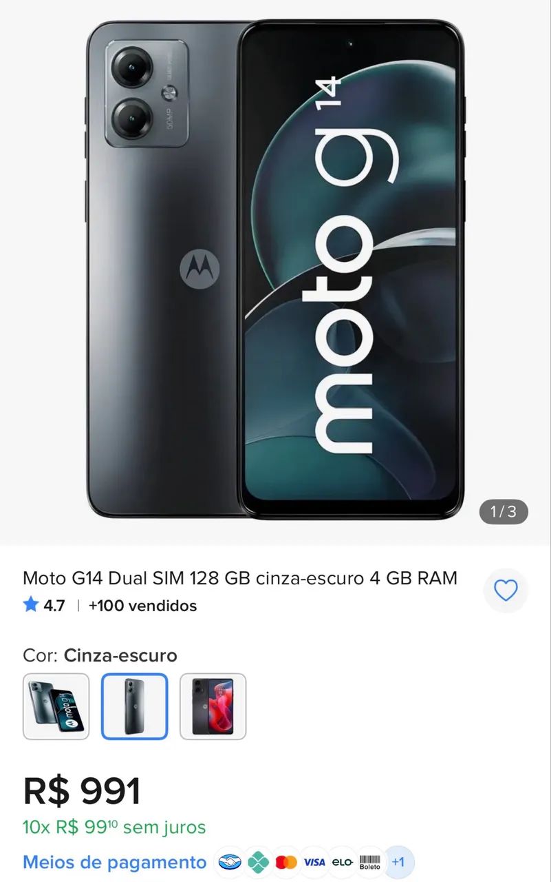 Celular Smartphone Motorola Moto G14 - Foto 3