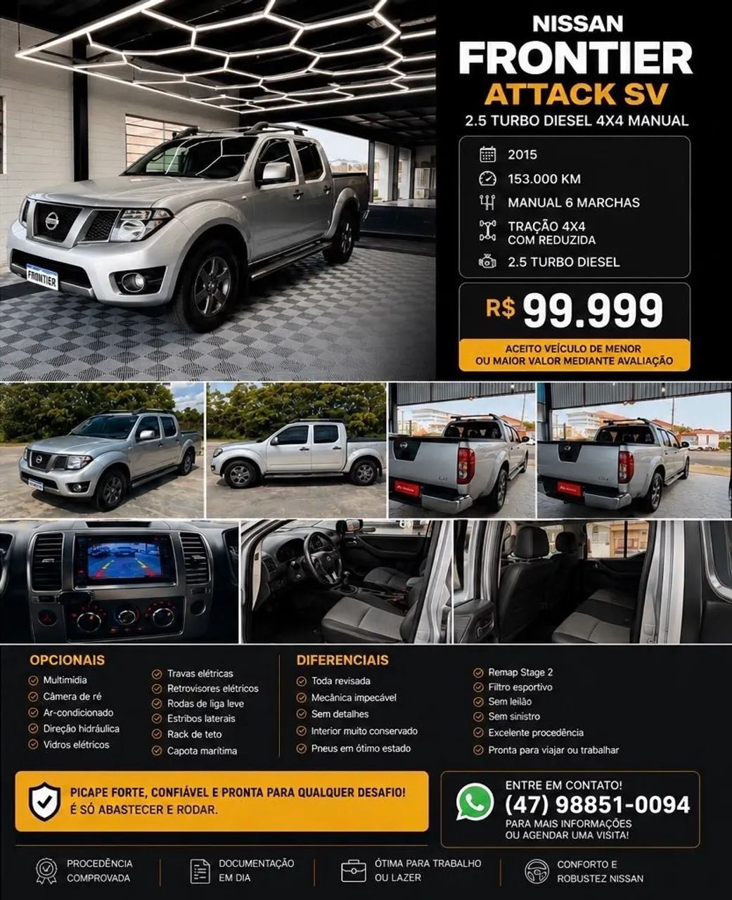 Nissan Frontier Frontier SV AT.CD 4x4 2.5 TB Diesel Mec. 2015