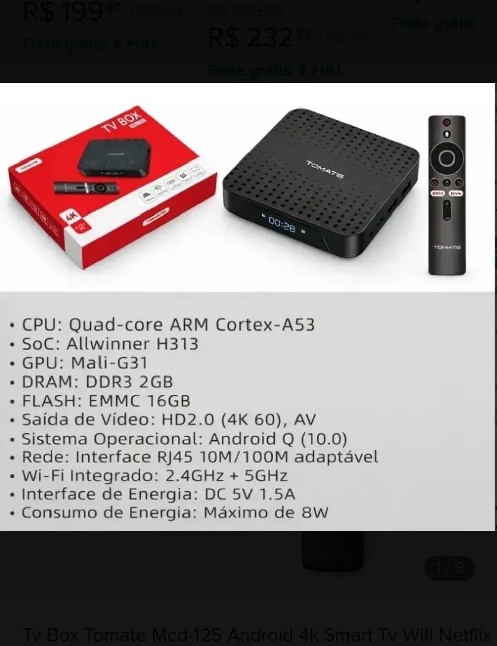 Tvbox tomate 4k - Foto 2
