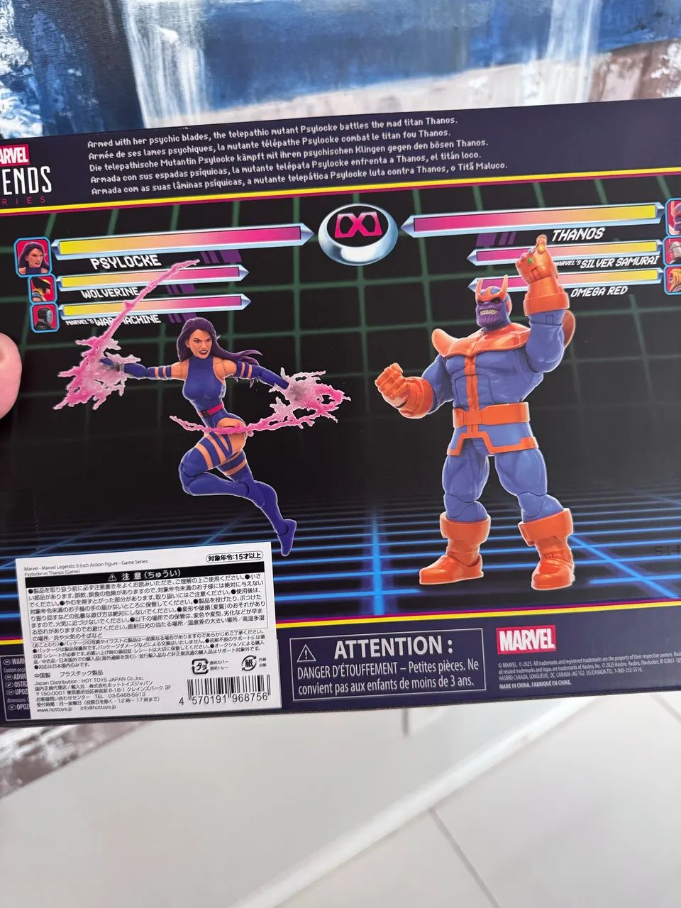 アメコミ MARVEL GAMERVERSE PSYLOCKE vs THANOS Marvel Legends Series Gamerverse, Psylocke vs. Thanos, figuras de