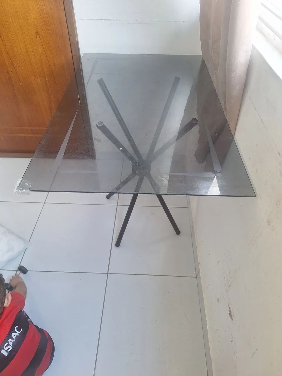 Mesa de vidro tamanho 1m×60cm