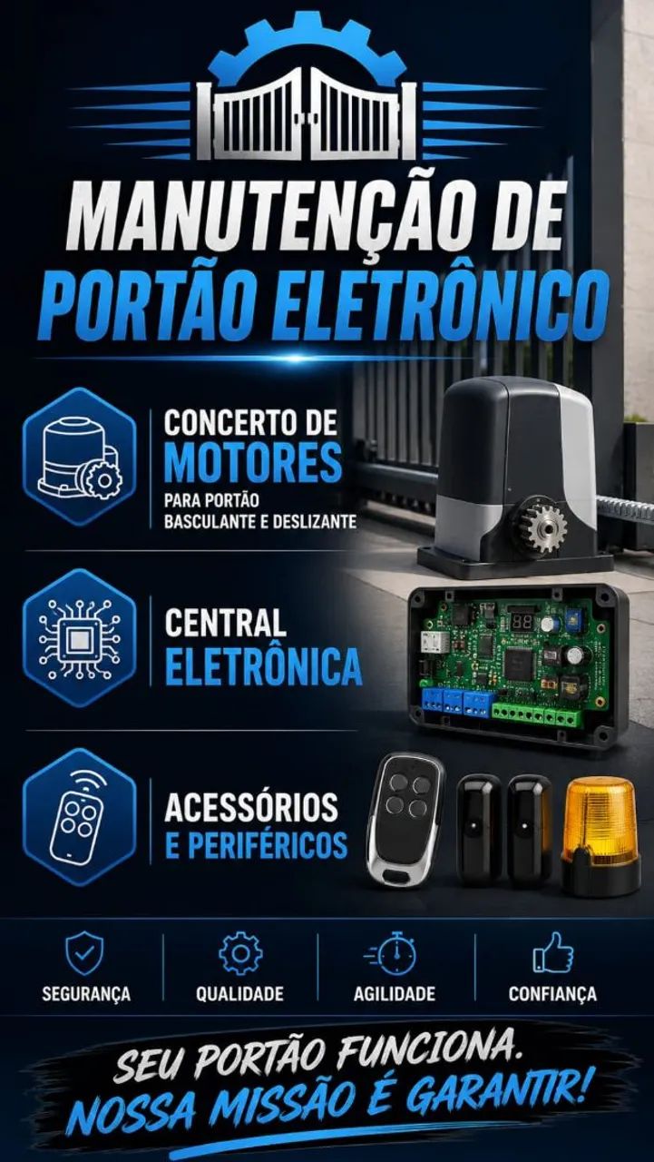 Manutenção portão eletrônico Maringá e Sarandi