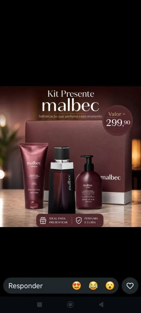 Kit boticário Malbec 