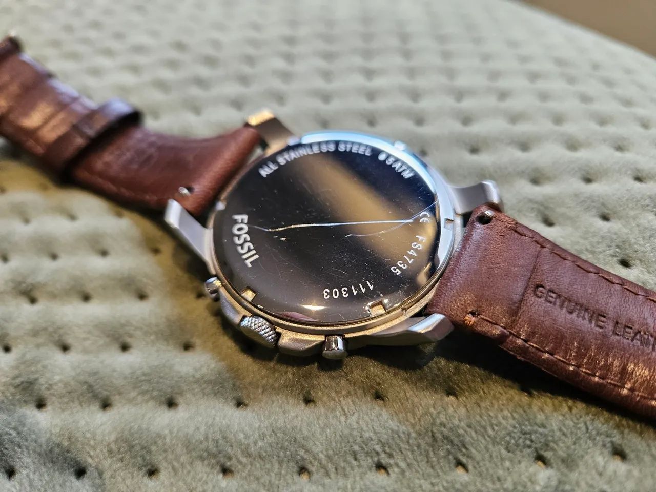 Relógio Fossil Grant pulseira couro  - Foto 3
