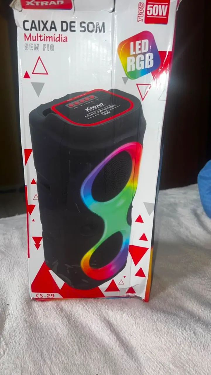 Caixa de som Bluetooth com led - Foto 4