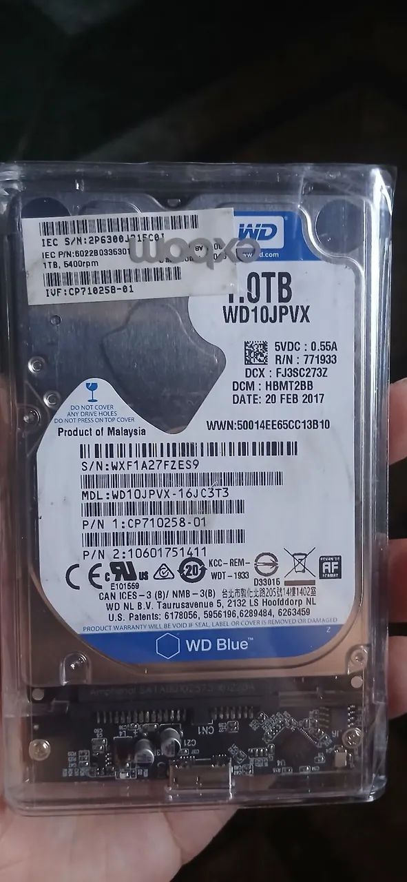 HD Externo WD Blue 1TB USB 3.0 - Novo - Foto 4