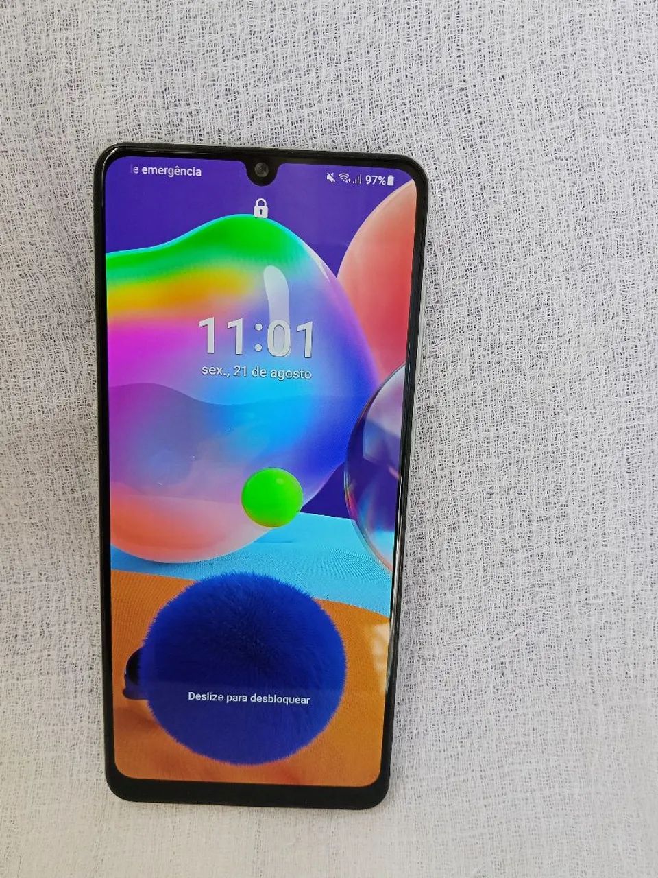 Smartphone Samsung Galaxy A31 na cor Prism Crush White - Foto 5