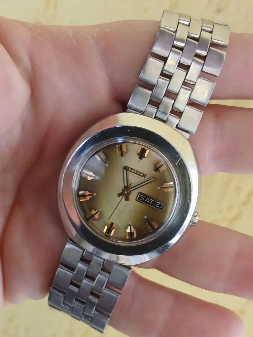 Belíssimo e raro exemplar Relógio Citizen Japan automático década de 1970 coleção  - Foto 3