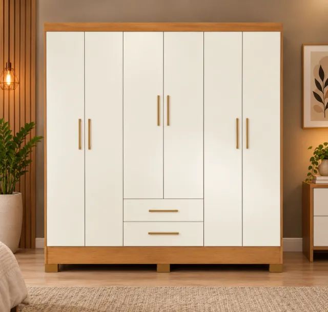 Guarda roupa 6 portas 2 gavetas NOVO DE FABRICA 