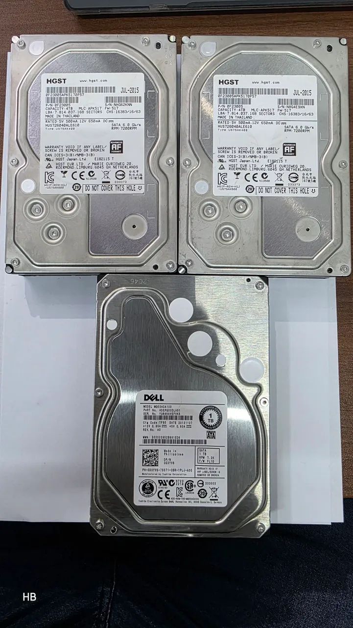 Lote HD SATA - 4TB e 1TB - Foto 2