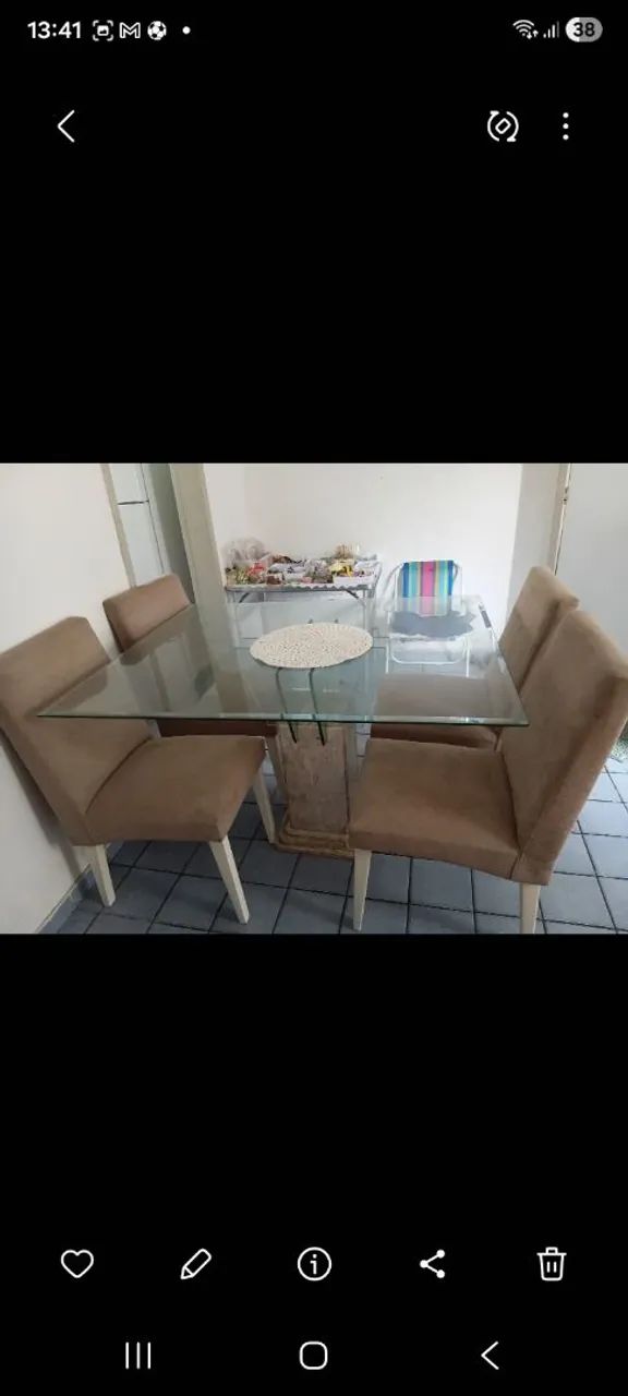Conjunto de mesa 4 cadeiras  - Foto 3