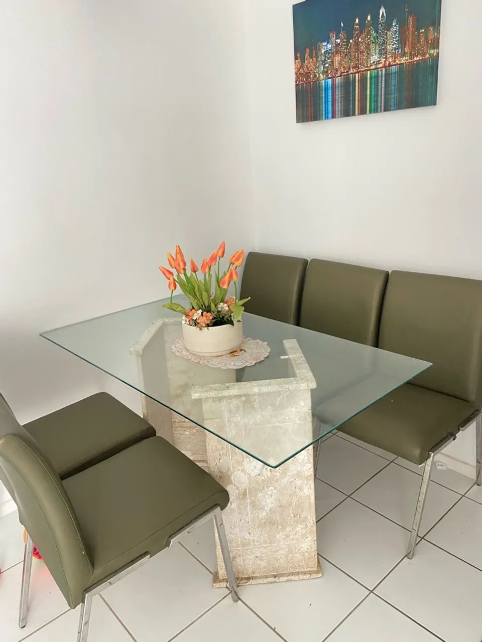 Mesa de jantar e 5 cadeiras  - Foto 4