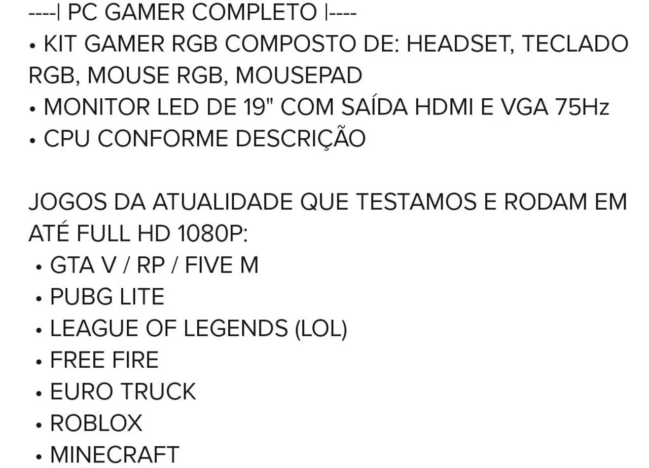 PC Gamer com Nota Fiscal Funcionando Perfeitamente! - Foto 2