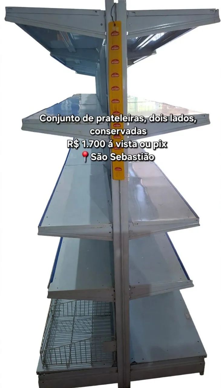 Conjunto de Gôndolas de centro (prateleiras mercado) - Foto 2