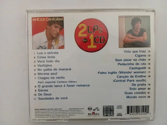 CD - Vinícius Cantuária "2 LPs em 1 CD" Usado - Foto 2