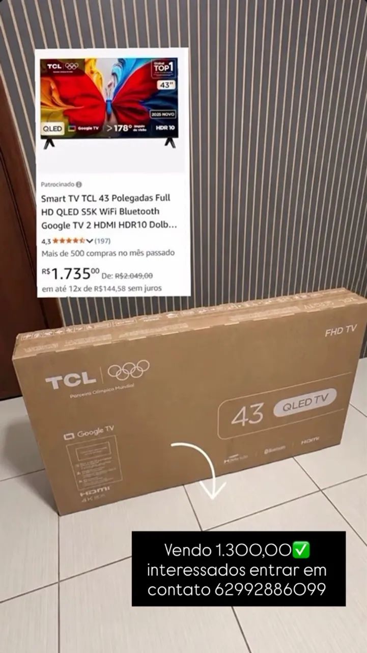 TV TCL 43 polegadas 