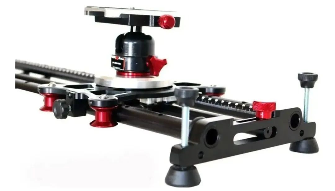 Slider Profissional 80cm C/Movimento Curvo+<br>Ball Head Vermelho - Foto 6