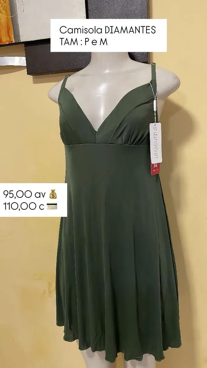 Camisola diamante P e M preto e verde  - Foto 2