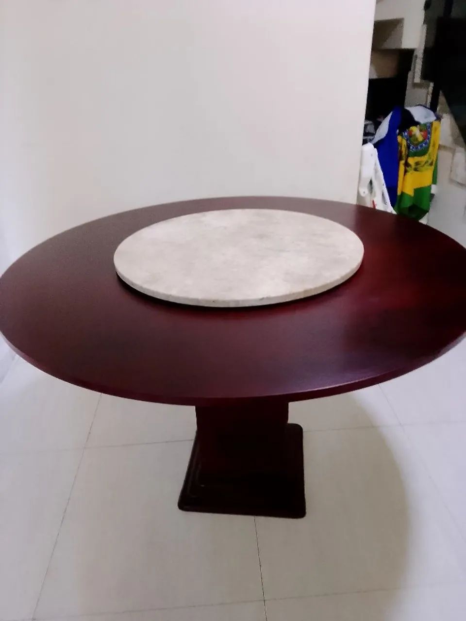 Mesa de madeira maciça mogno peça rara  - Foto 2