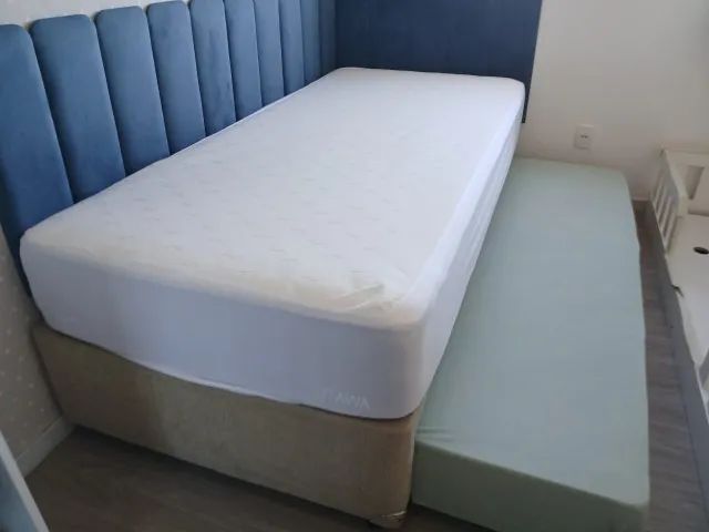 Colchão + Base com Cama Auxiliar  Solteiro King 2,03x96cm - Foto 2