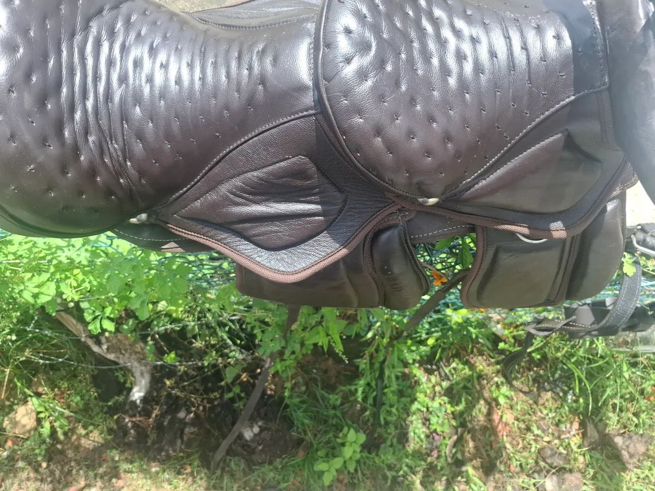 Sela completa de cavalo dupla em couro. - Foto 3