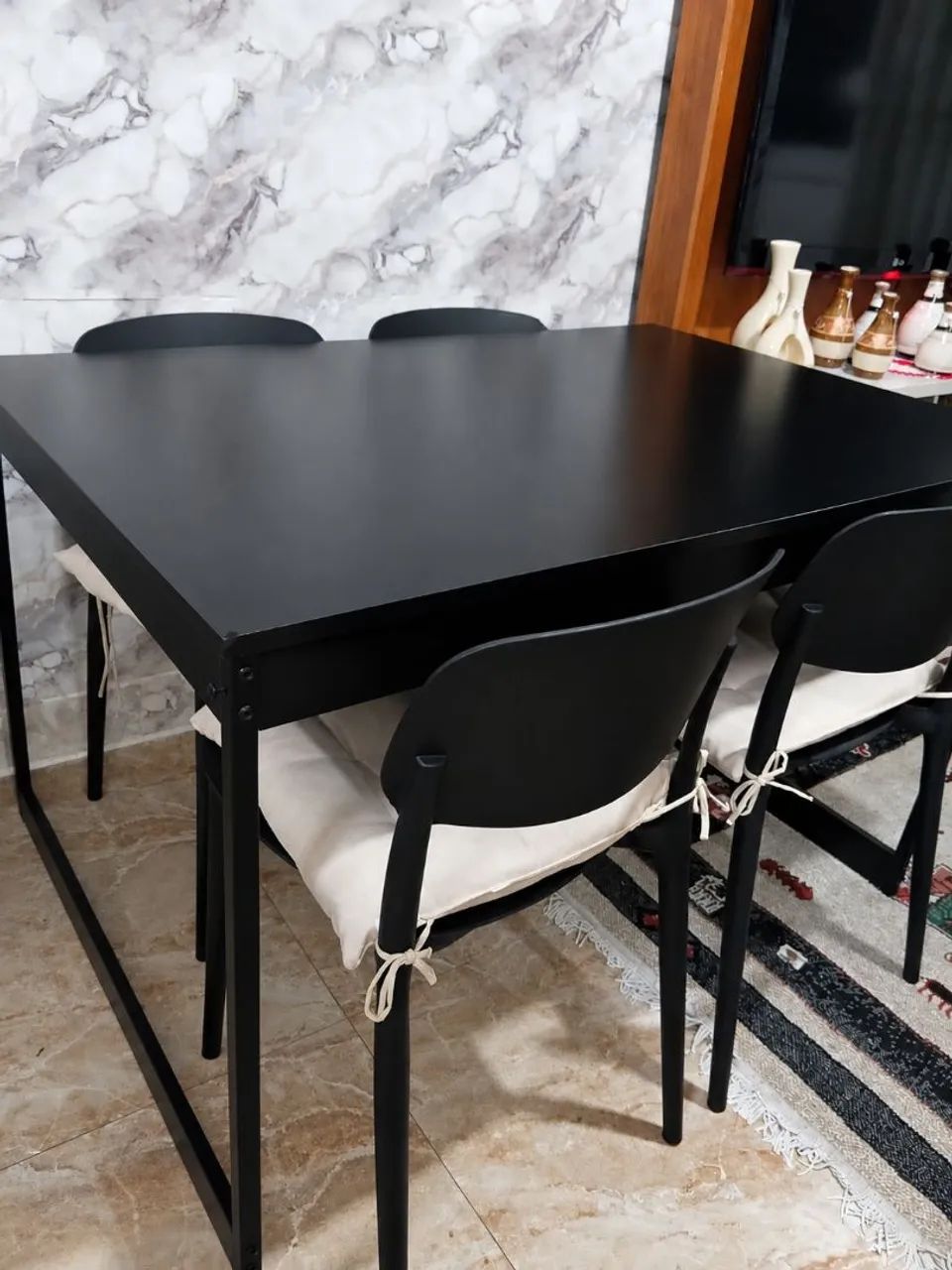 Mesa industrial 4 cadeiras 