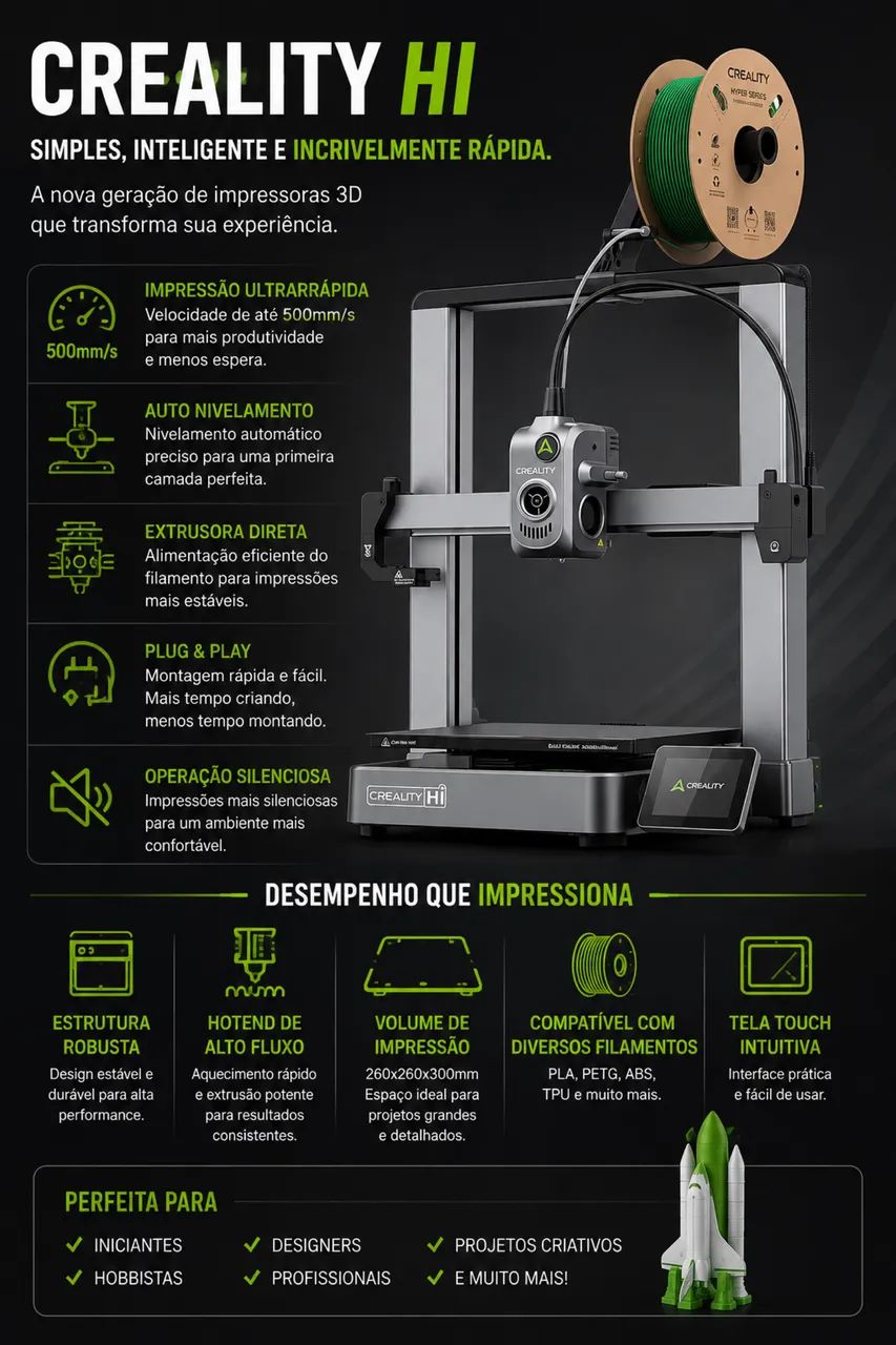 Creality Hi Impressora 3D - Foto 2