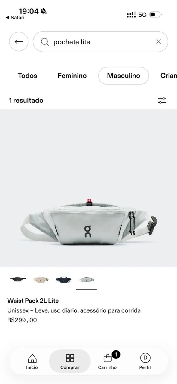 Pochete - On Running Waist Pack 2L lite