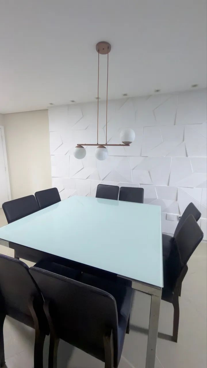 Vendo mesa quadrada con 8 cadeiras - Foto 2