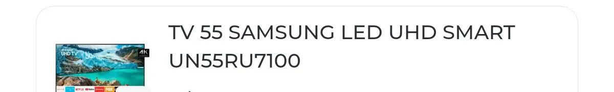 Smartv Samsung 55 polegadas 
