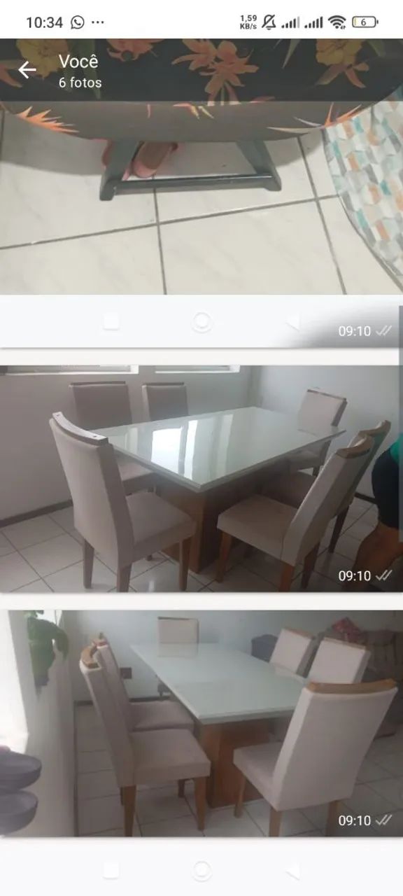 Vendo Rack, poltrona e mesa com cadeiras