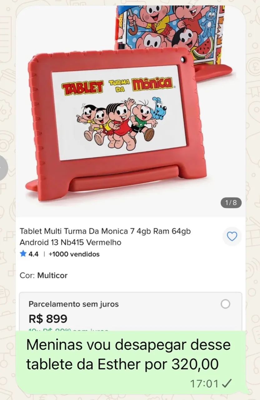 Tablet infantil Mônica  - Foto 3