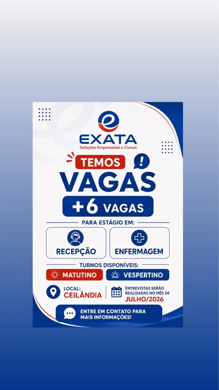 ESTÁGIO EM ENFERMAGEM (MATUTINO) - CEILÂNDIA