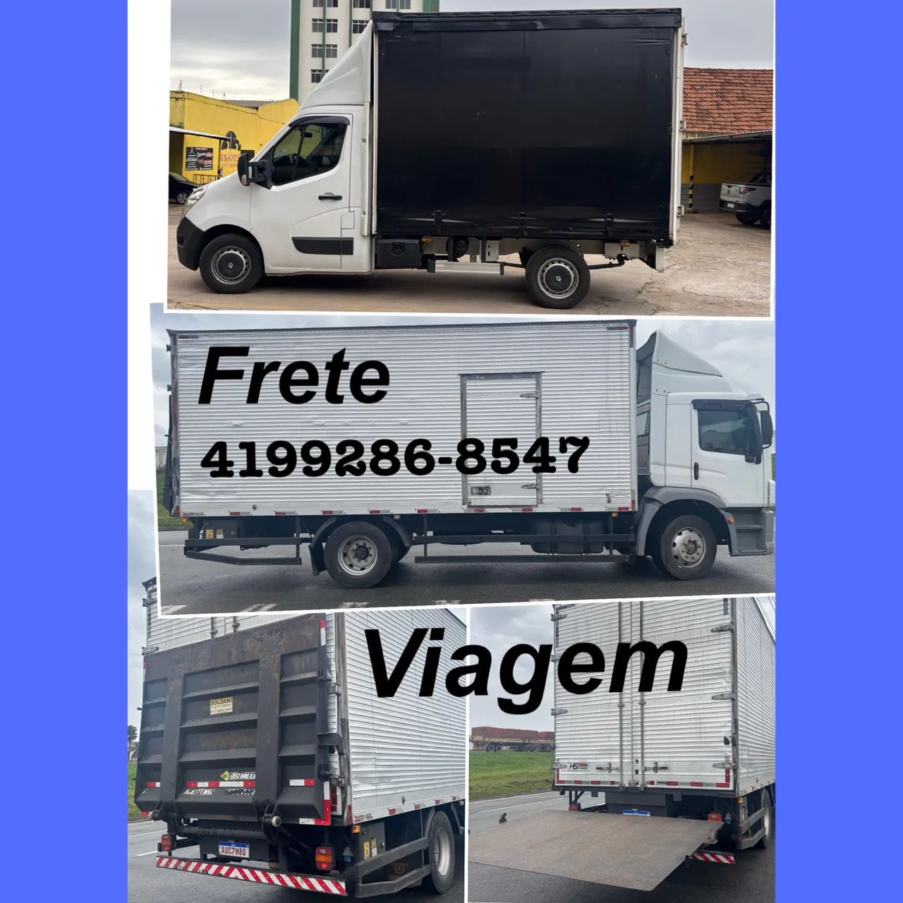 Plataforma elevado,temos caminhão completo,Van,saveiro FRETE E VIAGEM  - Foto 3