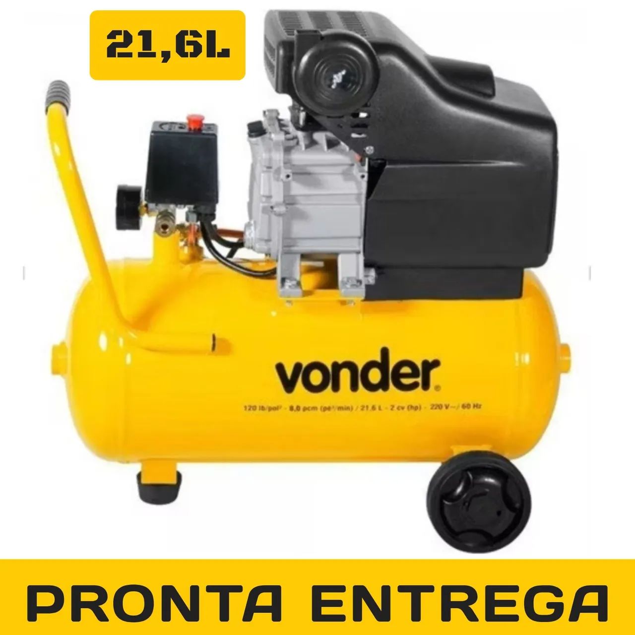 COMPRESSOR DE AR 21,6 LITROS - VONDER 