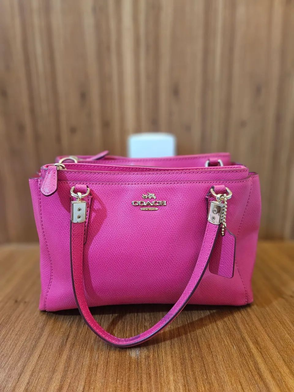 Bolsa Coach original - couro rosa pink - Foto 2