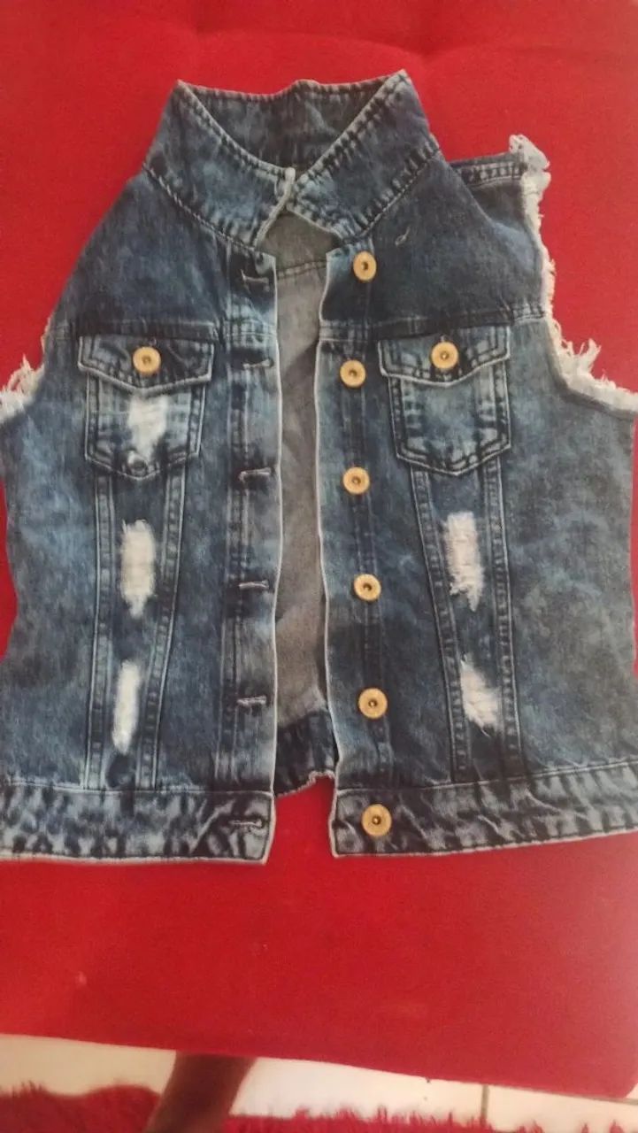 2 ,colete jeans  novo - Foto 2