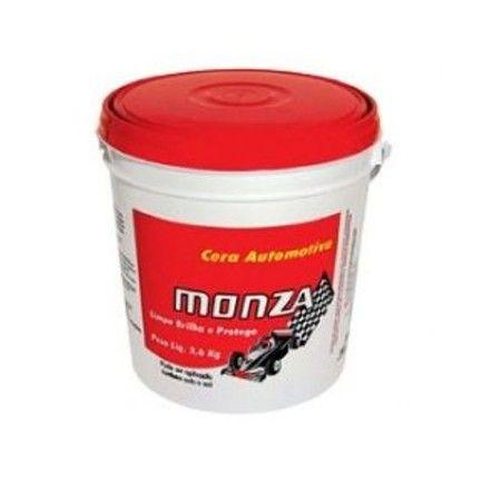 Balde De Cera Automotiva 3,6Kg Brilho E Proteção Monza Perola